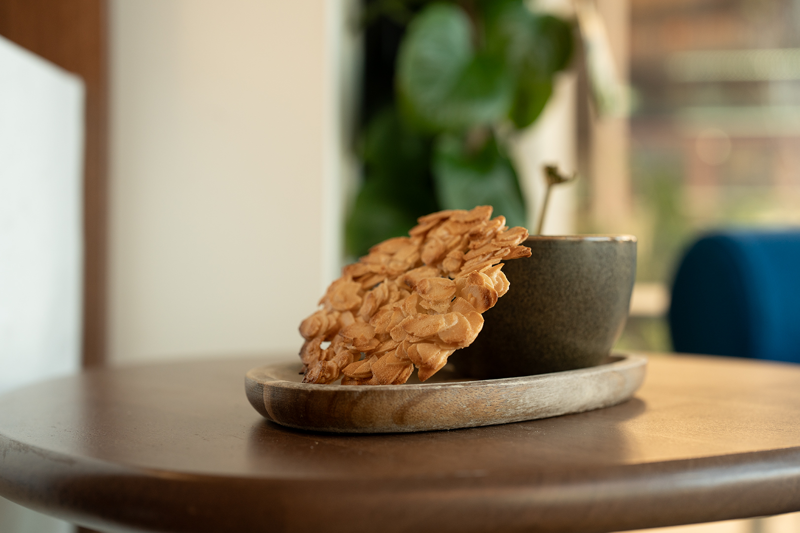 A tray of freshly baked almond slice lifted straight from the display case.